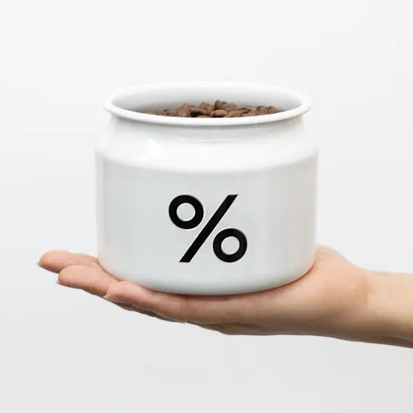 % ARABICA Enamel Coated Stainless Steel Canister with Eva resin inner lid. 7oz, 250g, small, white