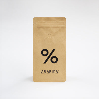 % ARABICA Blend coffee beans in craft paper coffee bag