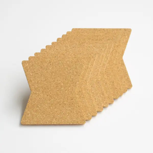 % ARABICA cork coaster with Chemex motif. Set of 10