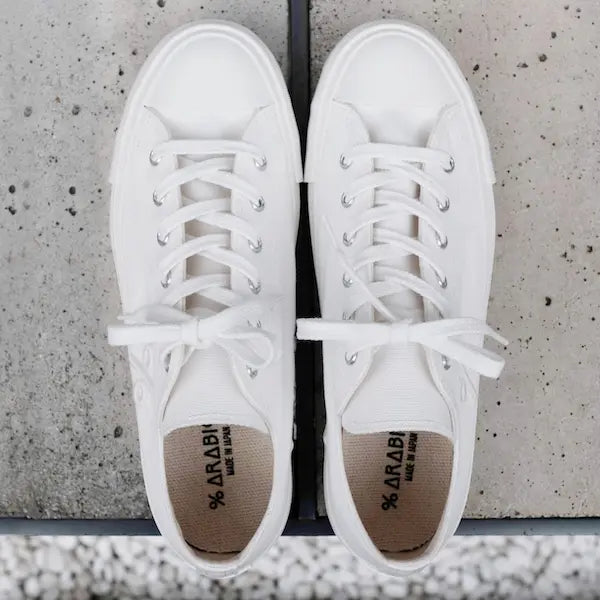 % ARABICA white canvas shoes