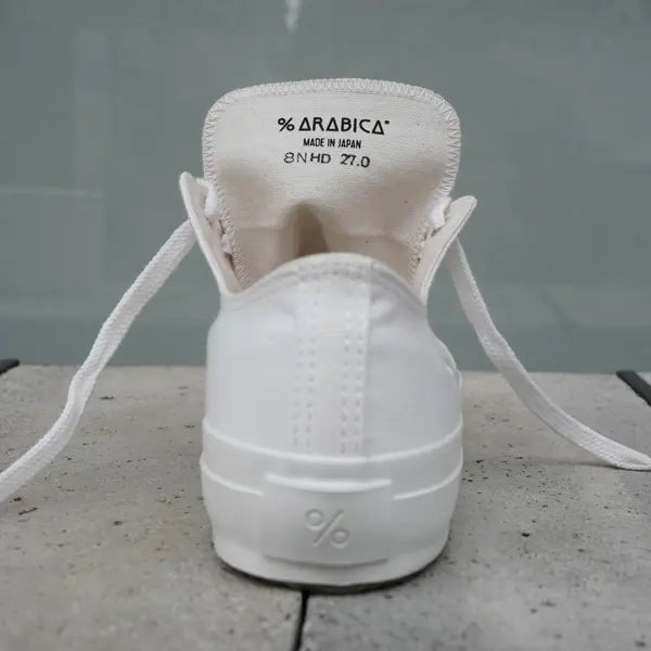 % ARABICA white canvas shoes